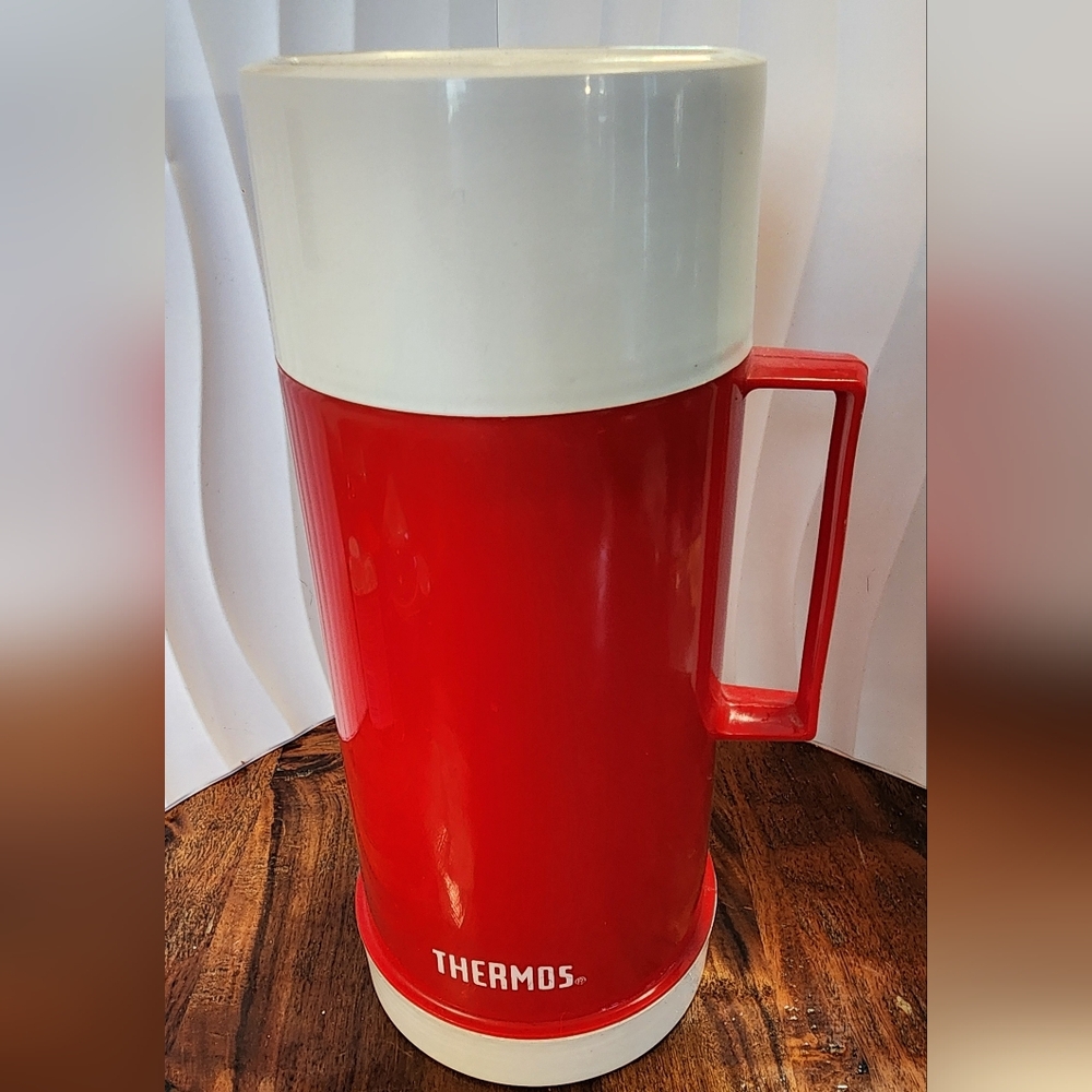 Retro Vintage Thermos Food Flask Red - Model 711 - Capacity 0.85 Litres